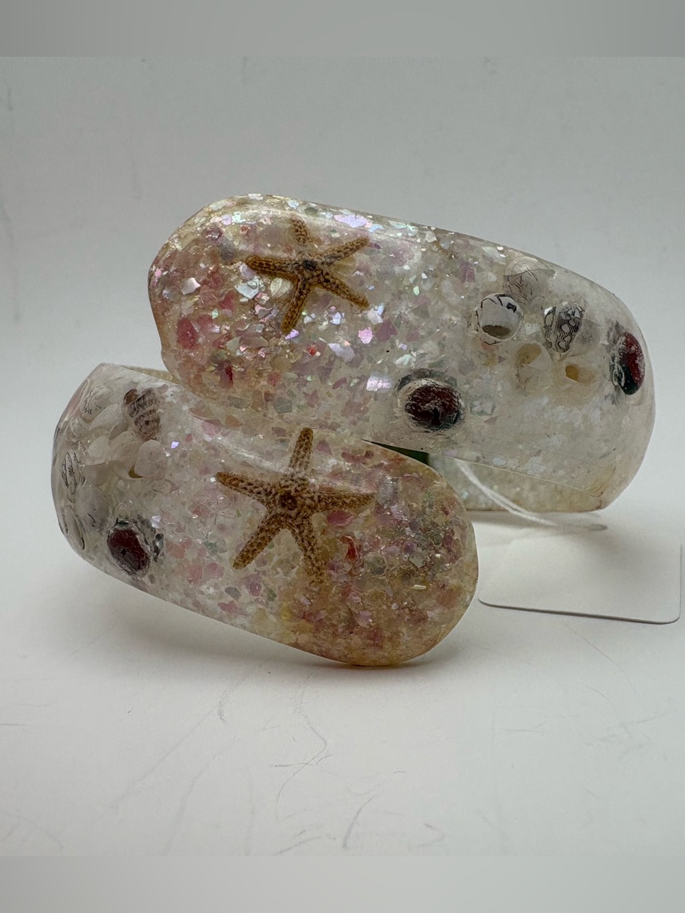 Vintage 1950’s Lucite Shell & Sequin Cuff